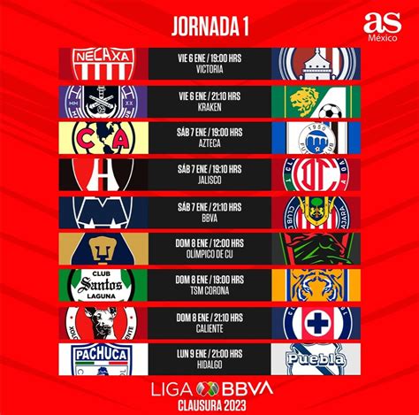 fechas partidos liga mx